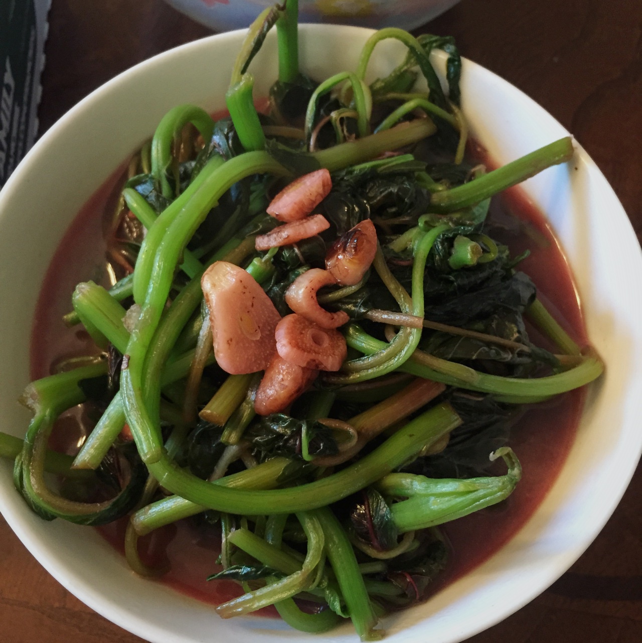 蒜炒红米苋