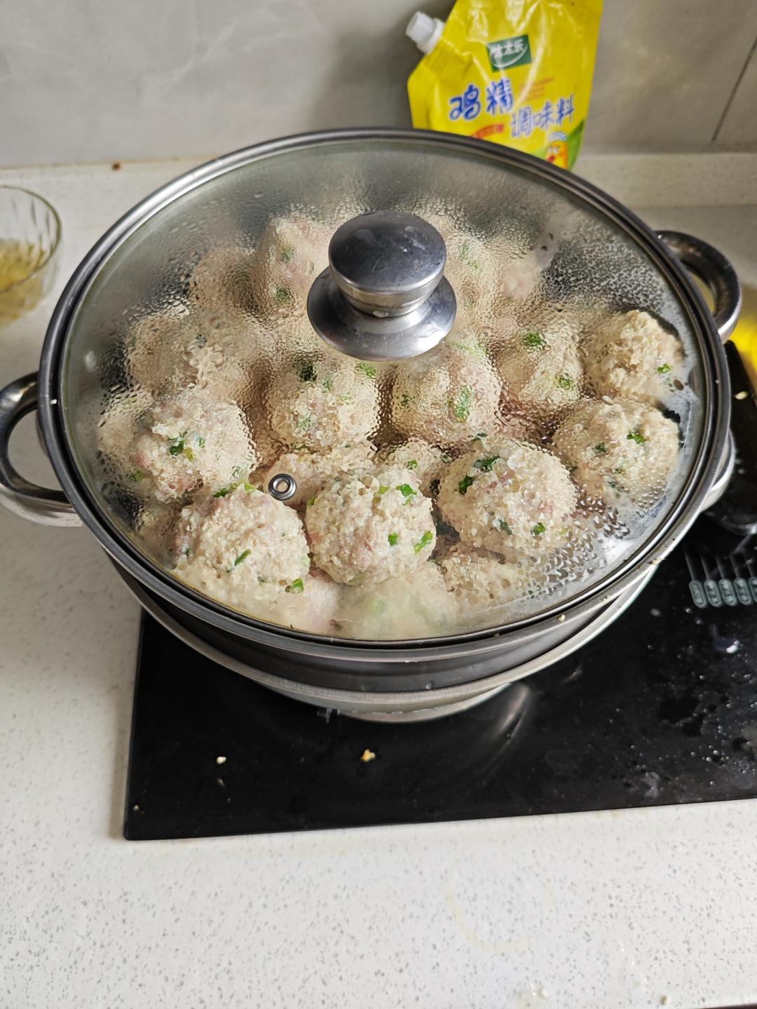 蒸豆腐肉丸家庭版