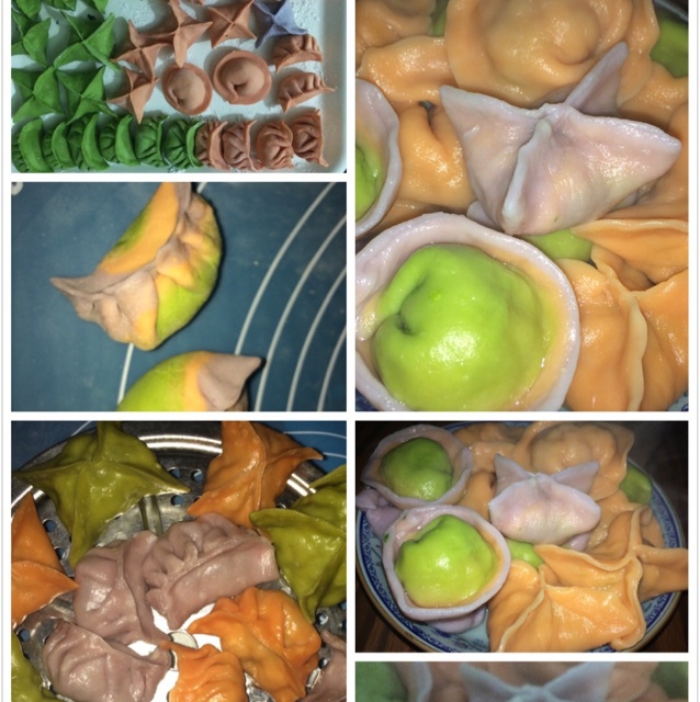 彩色饺子皮