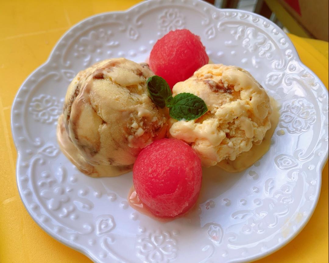 自制低卡冰淇淋健康复刻哈根达斯低脂版本赤藓糖醇代糖减肥甜品可食生蛋吃不胖雪糕