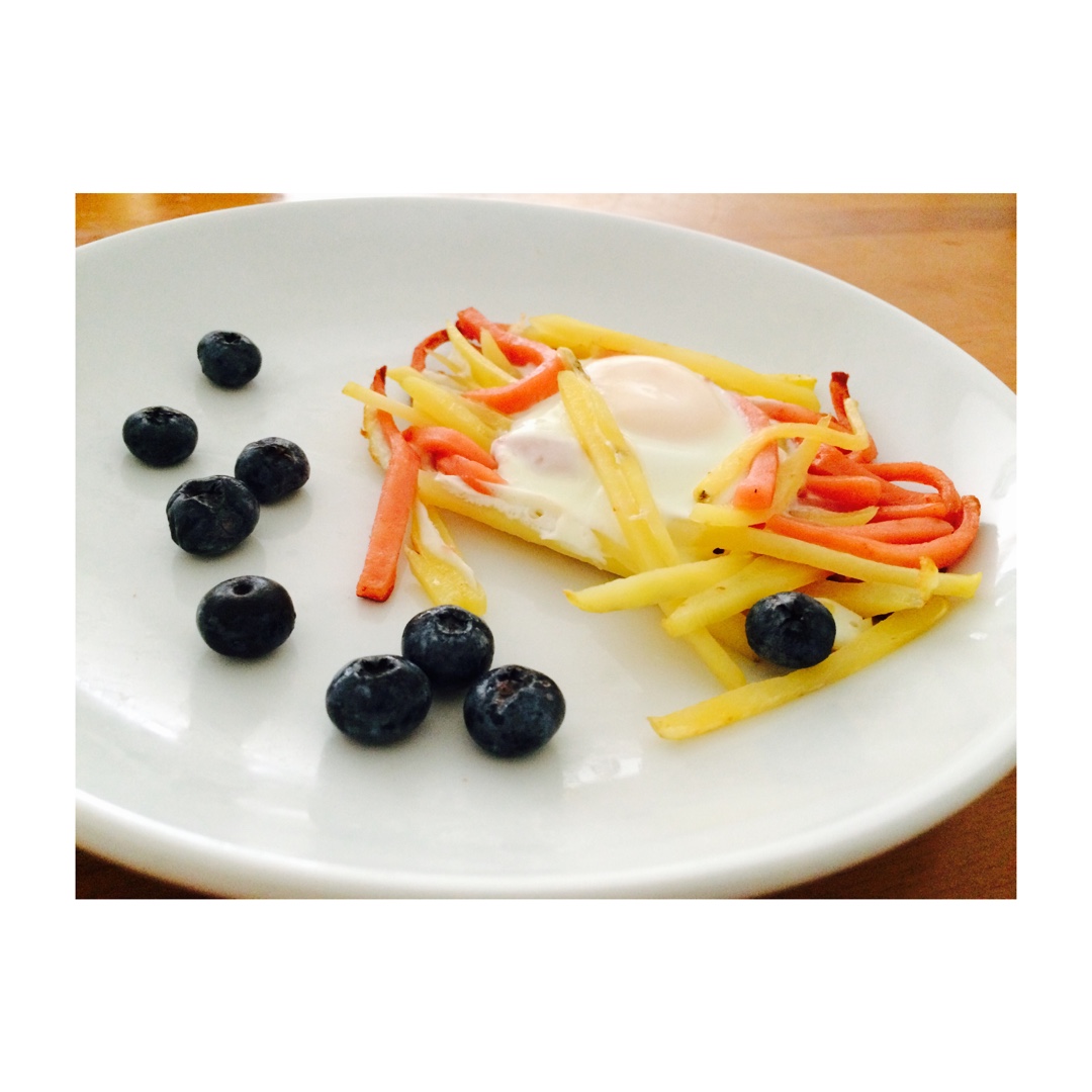 快手早餐—马铃薯火腿蛋