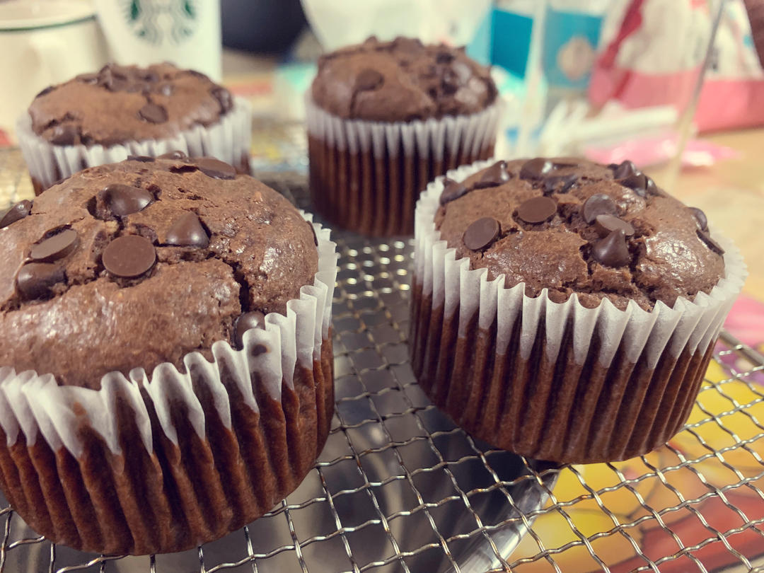 在家做巧克力蘑菇头麦芬蛋糕🍫