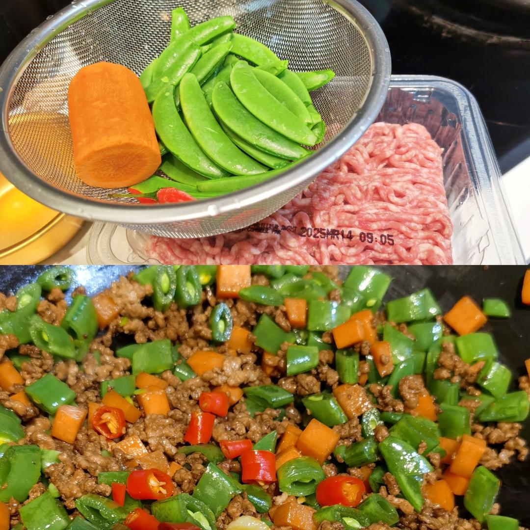 时令家常菜肉沫荷兰豆