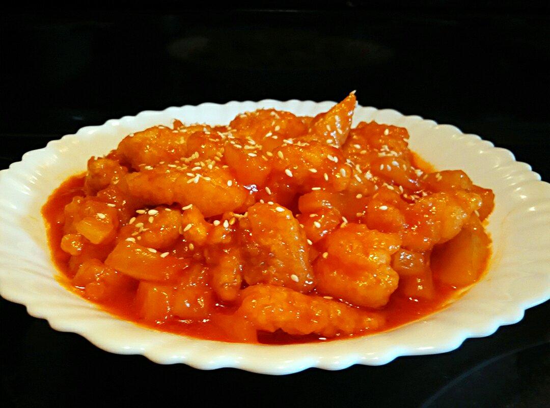 紫绣球做的糖醋龙利鱼柳