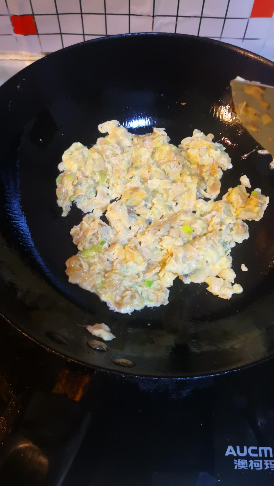 干笋衣炒鸡蛋