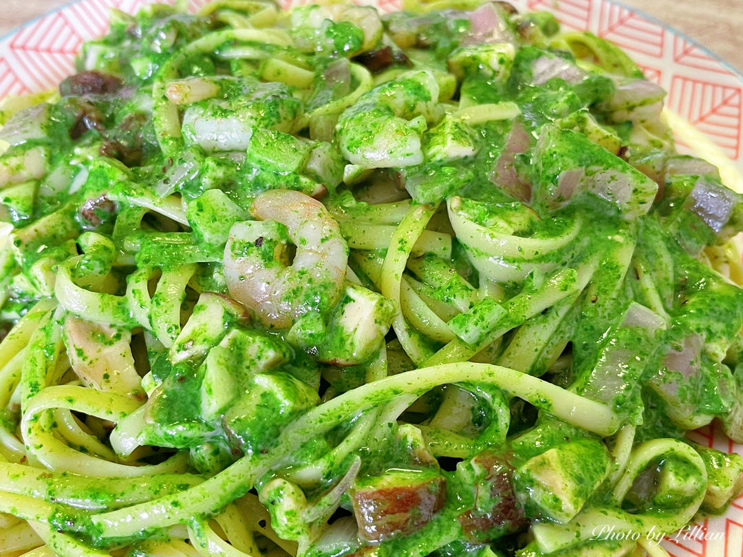 健康低卡吃意面——菠菜意大利面
