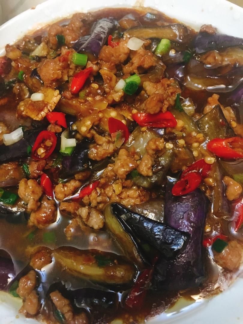 红烧肉沫茄子
