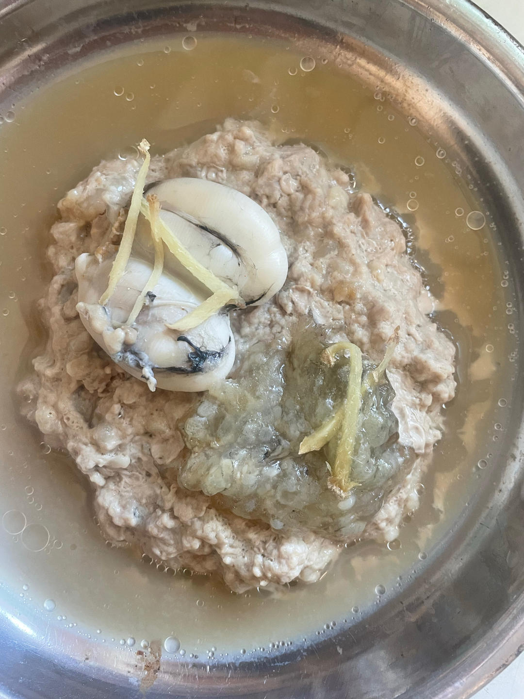 汤汁拌饭味道鲜到掉眉毛的肉末蒸目鱼蛋，蒸肉饼子
