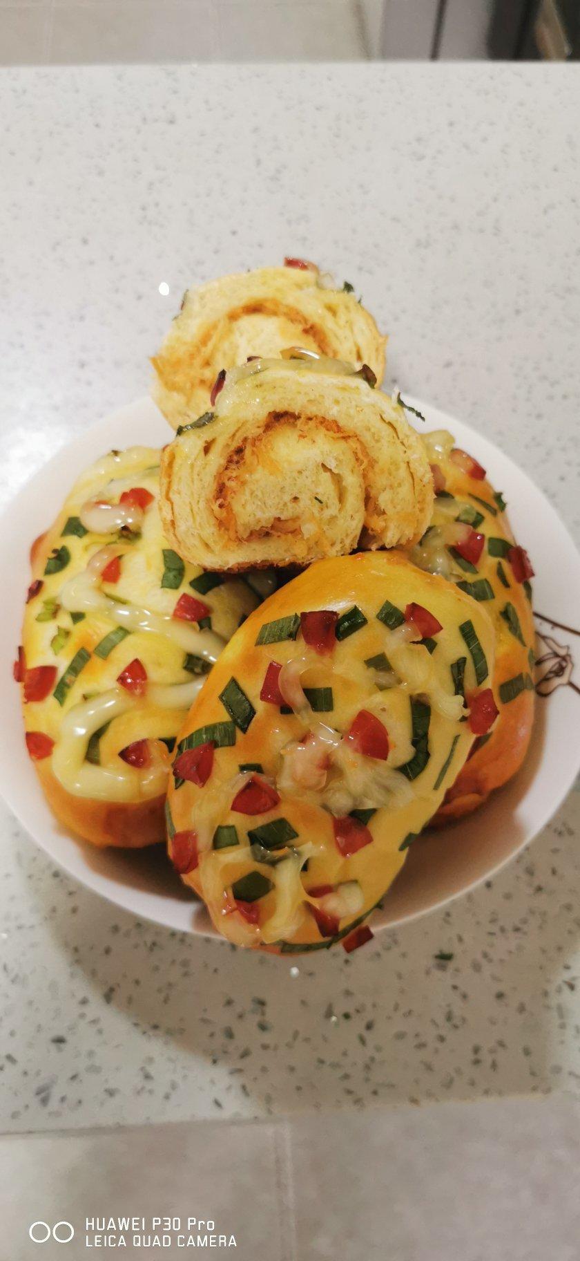 香葱火腿肉松面包