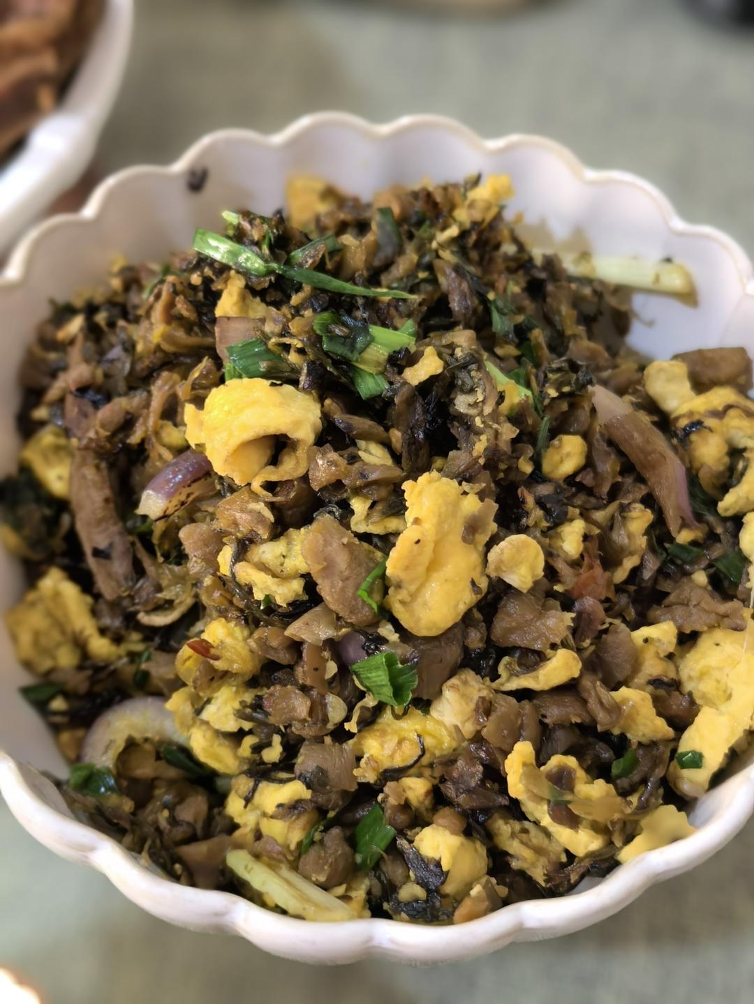 鸡蛋炒外婆菜(下饭菜)