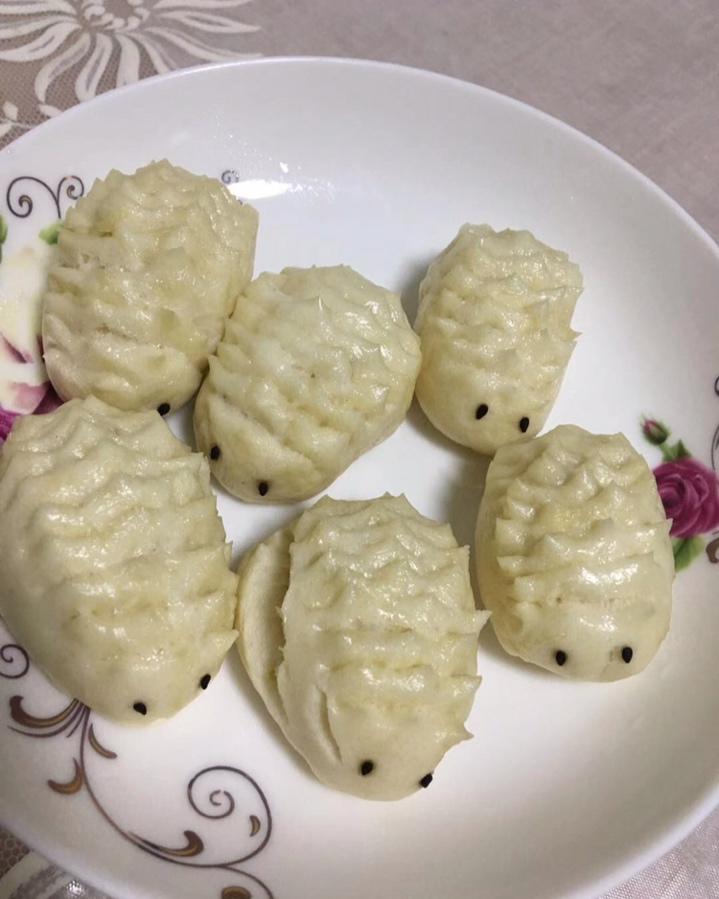 lauro做的小刺猬馒头
