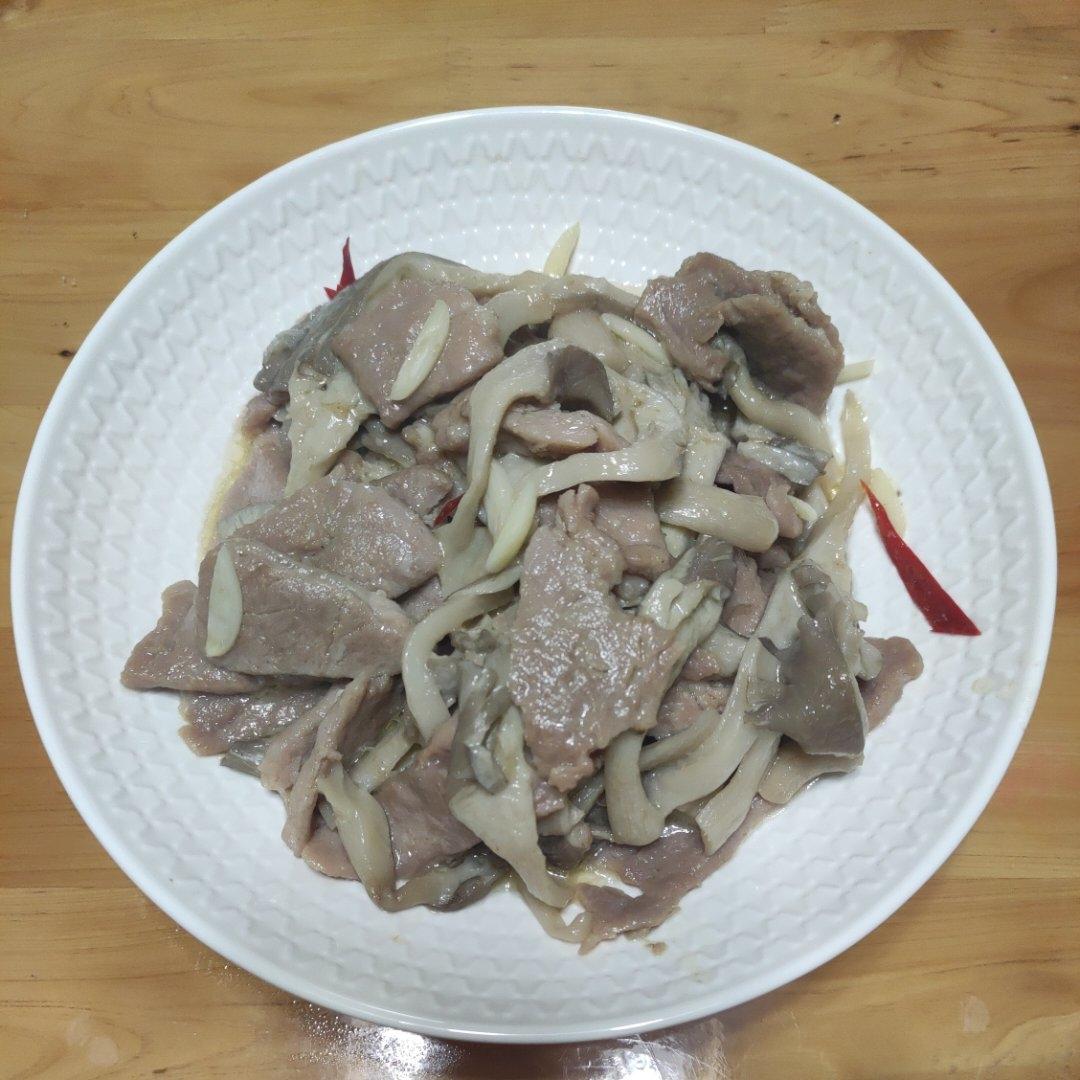 平菇炒肉片