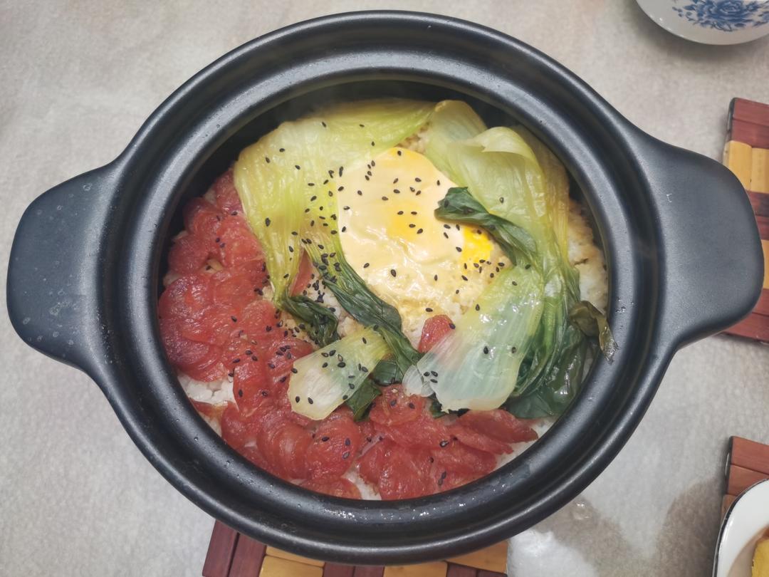 香喷喷的🍲腊肠煲仔饭（砂锅版）超简单神速
