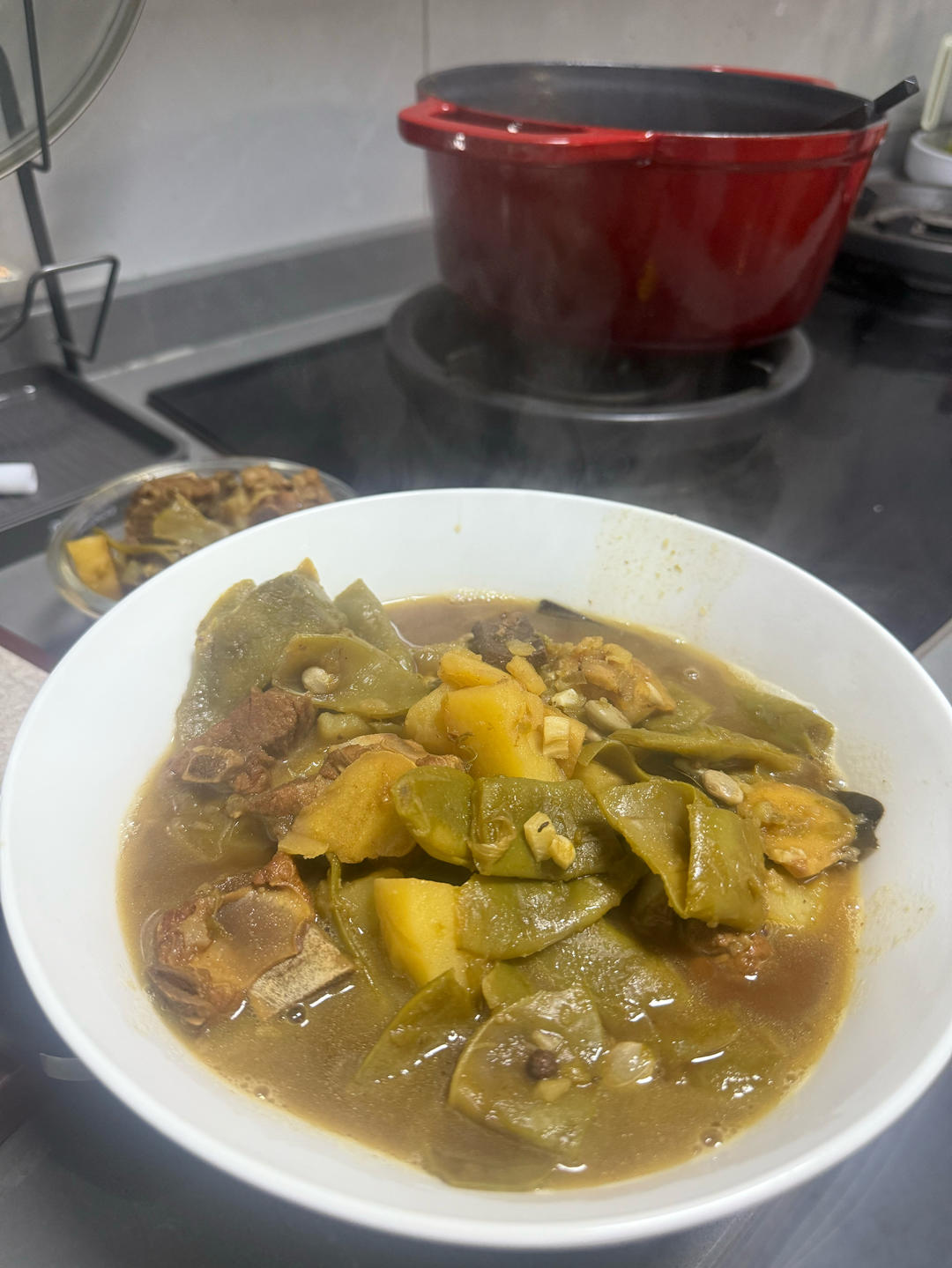 硬菜代表--排骨炖豆角土豆（豆角焖面胚子）