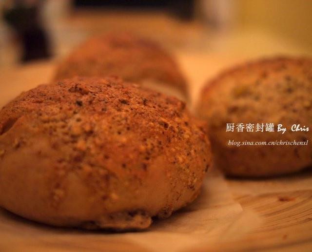 榛香花生酱软葡萄干面包的做法