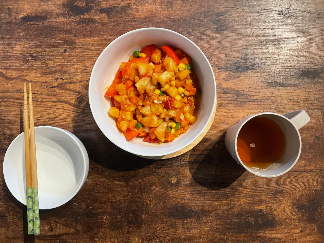 番茄焖土豆