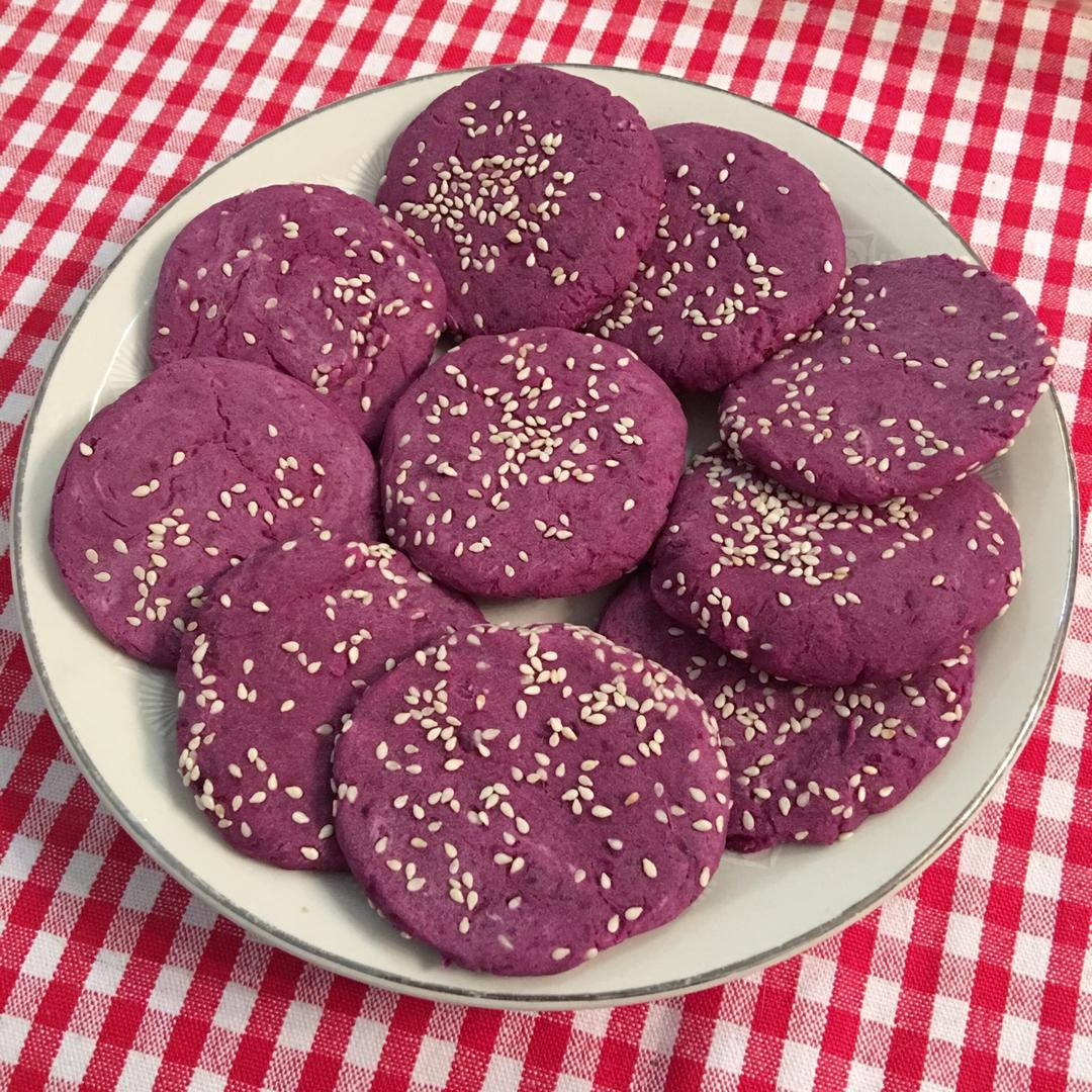 紫薯芝麻饼