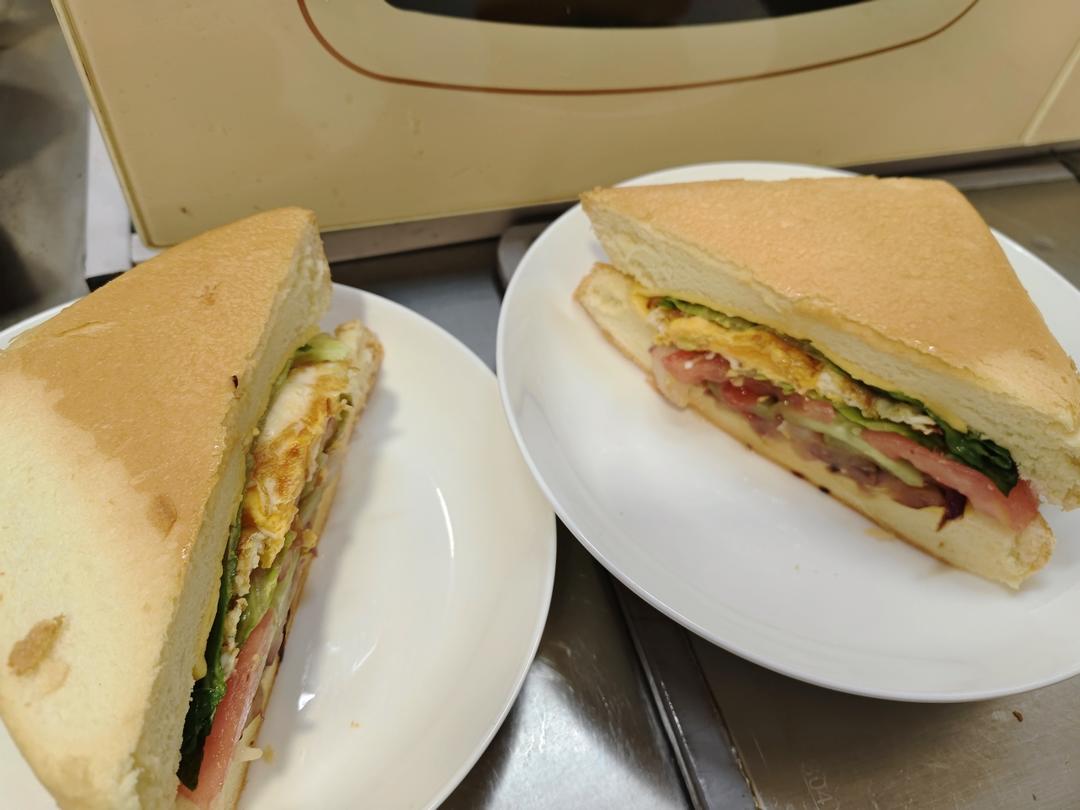 简单快手健康素三明治