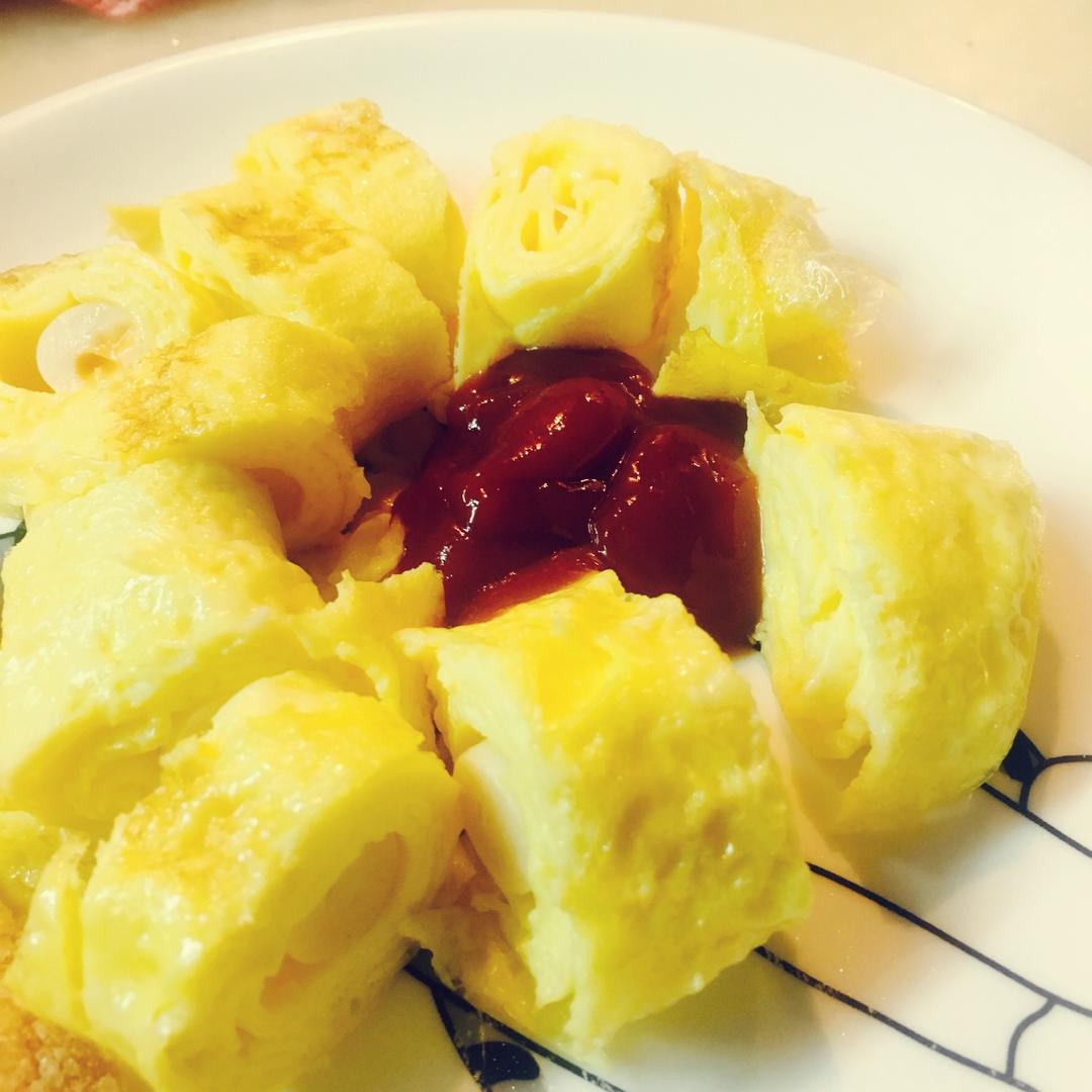 蔬菜厚蛋烧三明治（超详细平底锅做厚蛋烧）