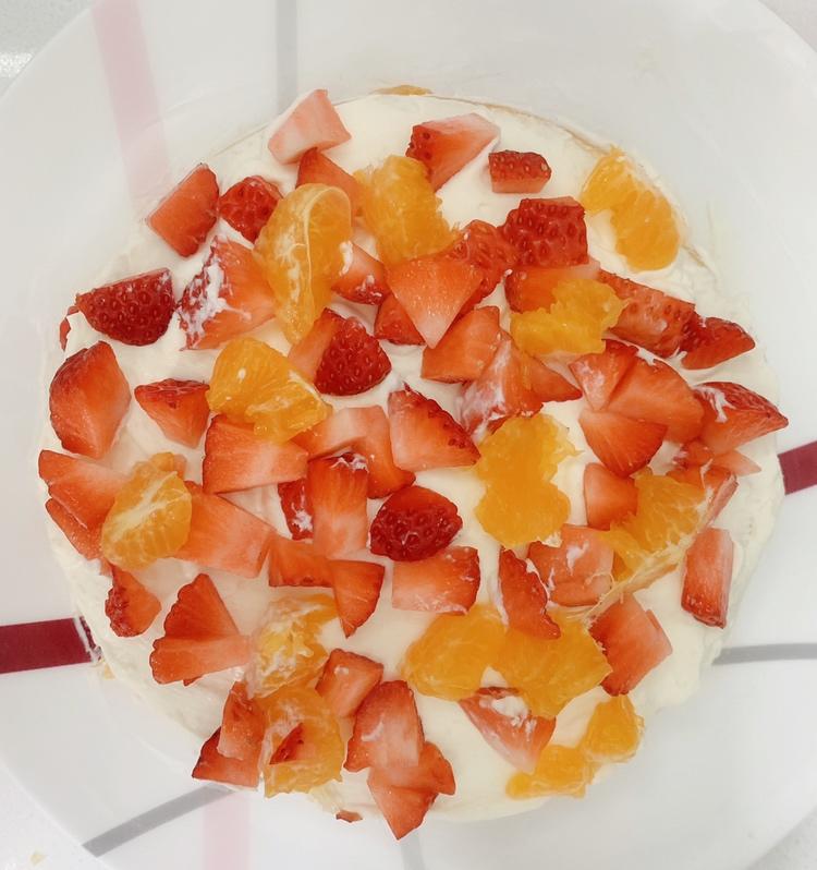电饭煲水果奶油蛋糕