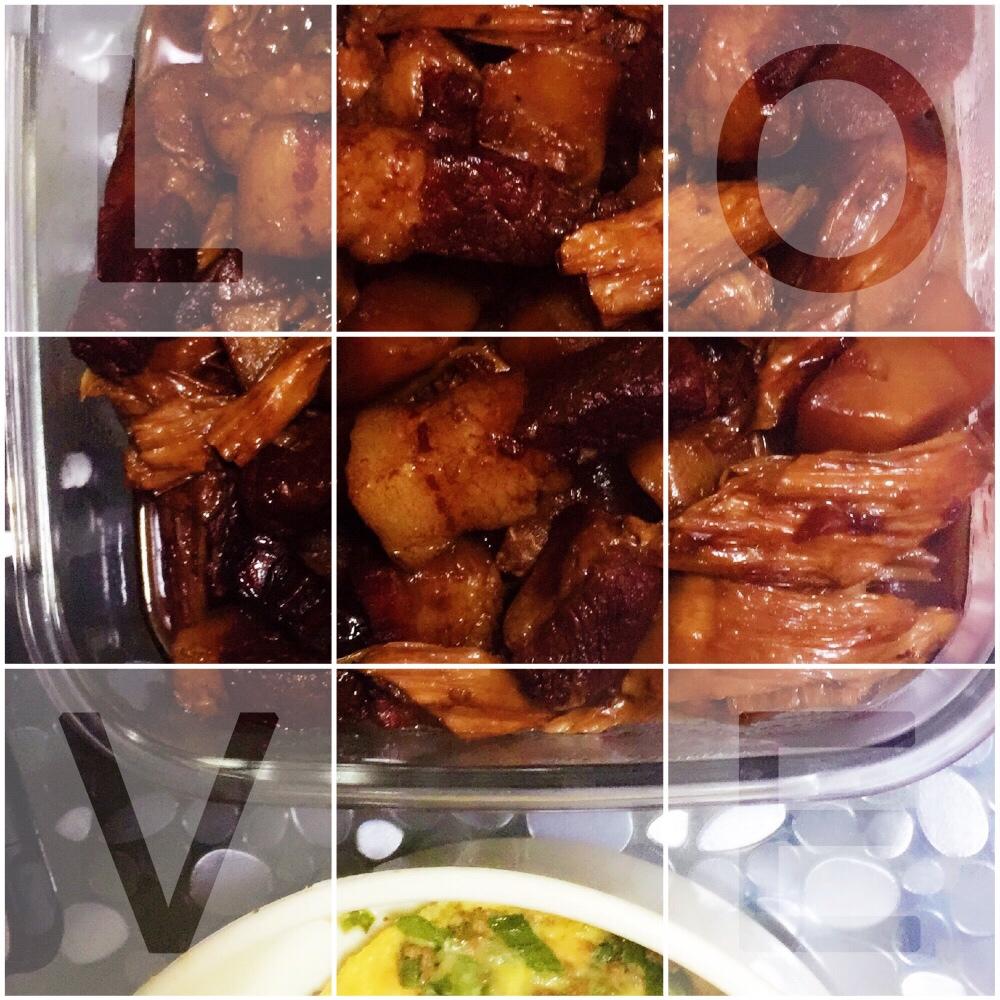 吃着碗里望着锅里的红烧肉