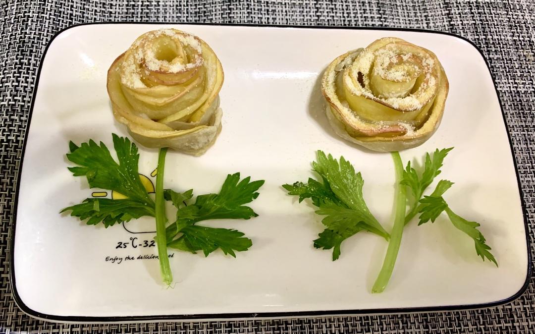 苹果玫瑰塔（手抓饼版）