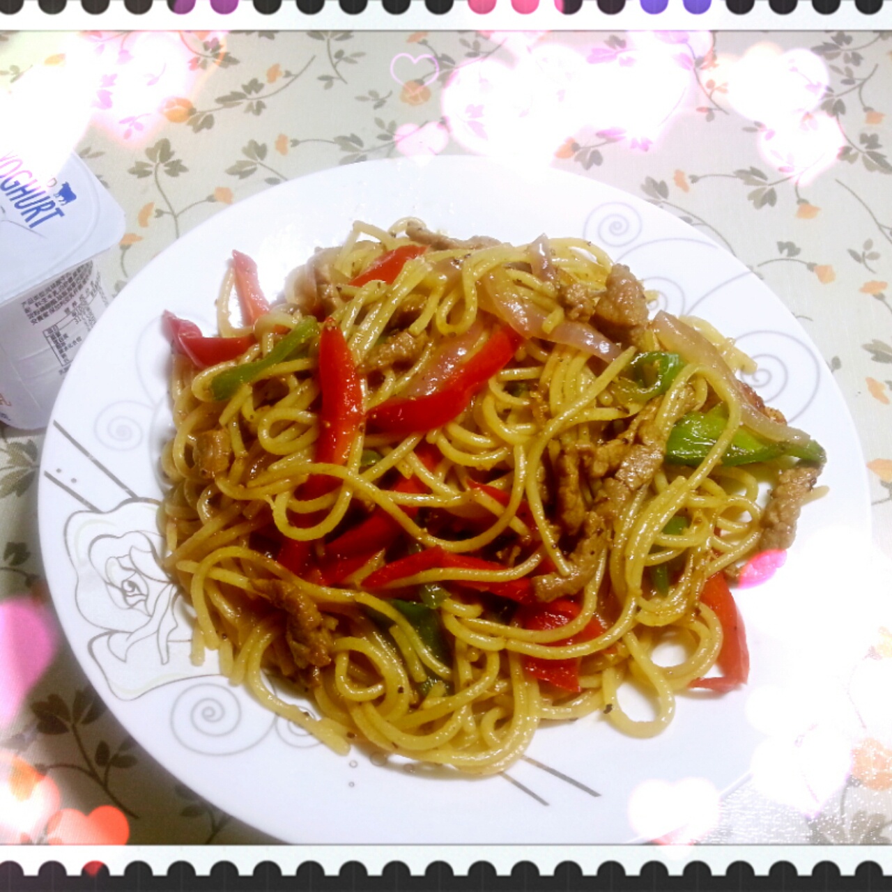 黑椒牛柳炒意面