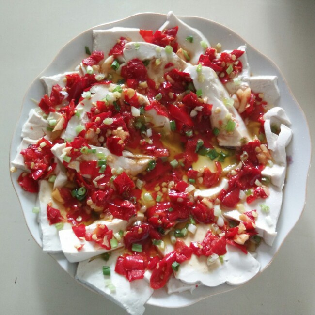 剁椒豉油蒸豆腐