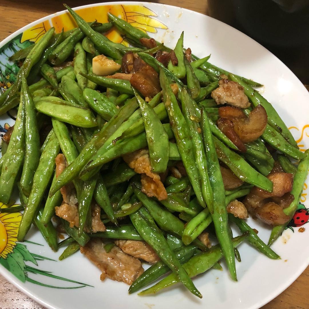 四季豆炒五花肉