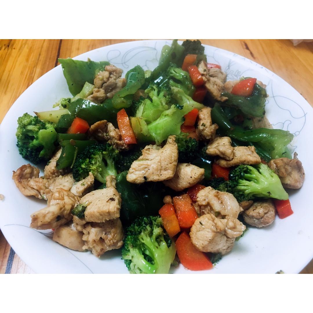 西兰花炒肉片