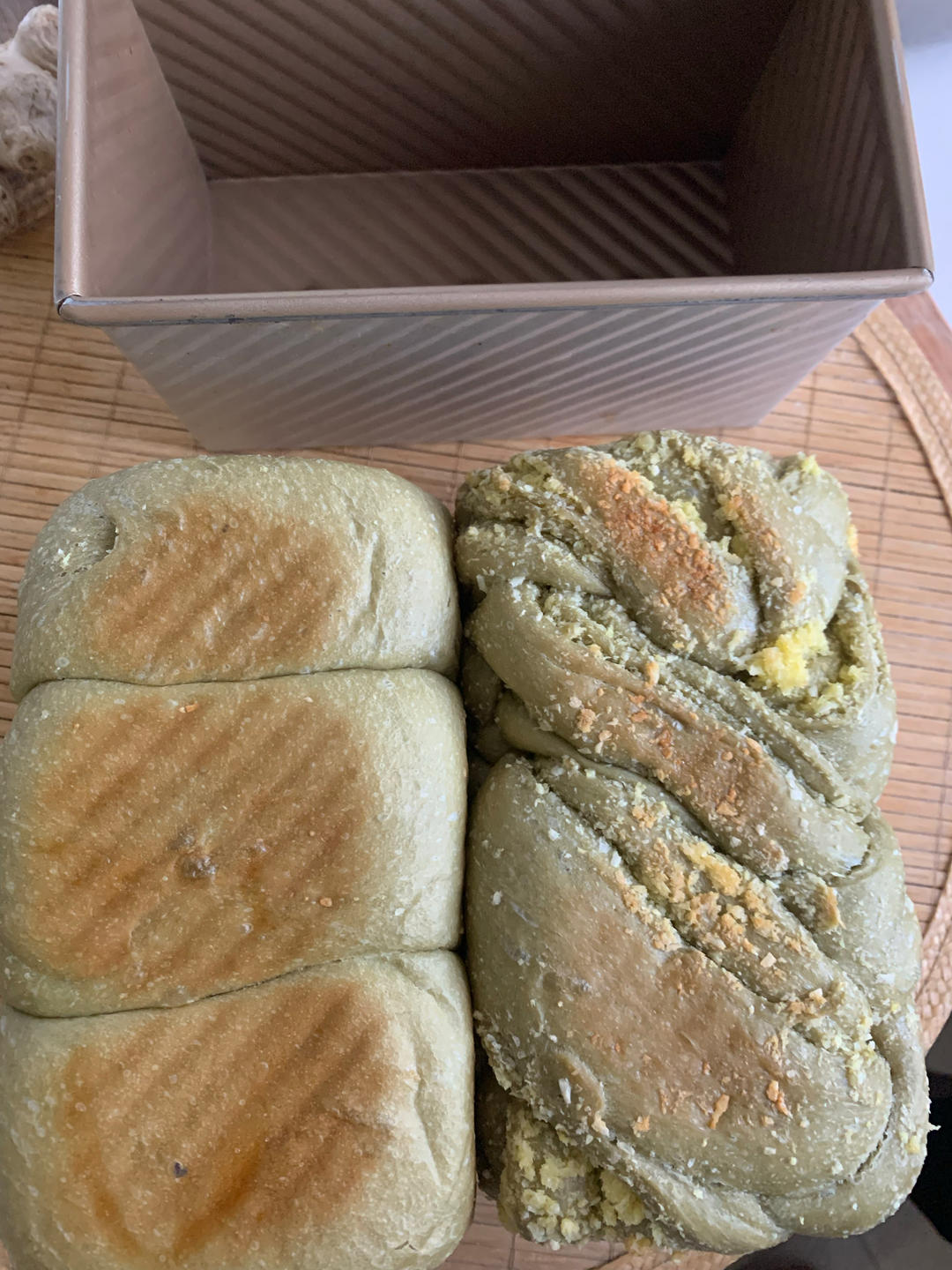 原谅系列【抹茶椰蓉吐司】一次发酵