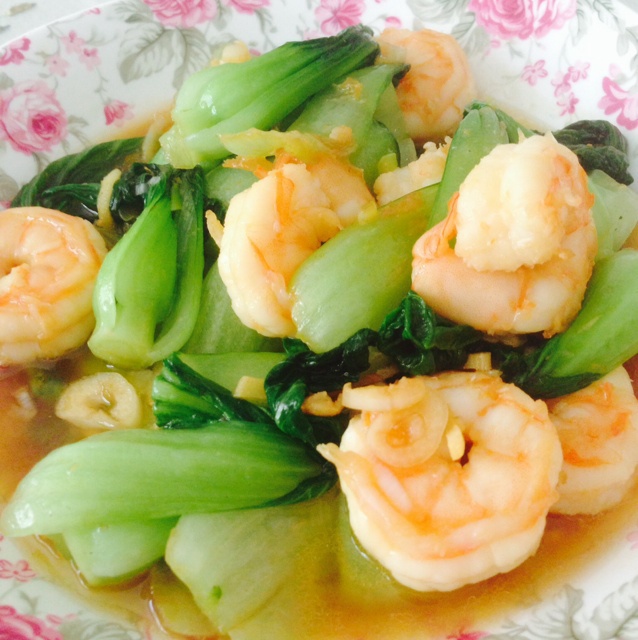 酒到浓时泪两行做的虾仁油菜