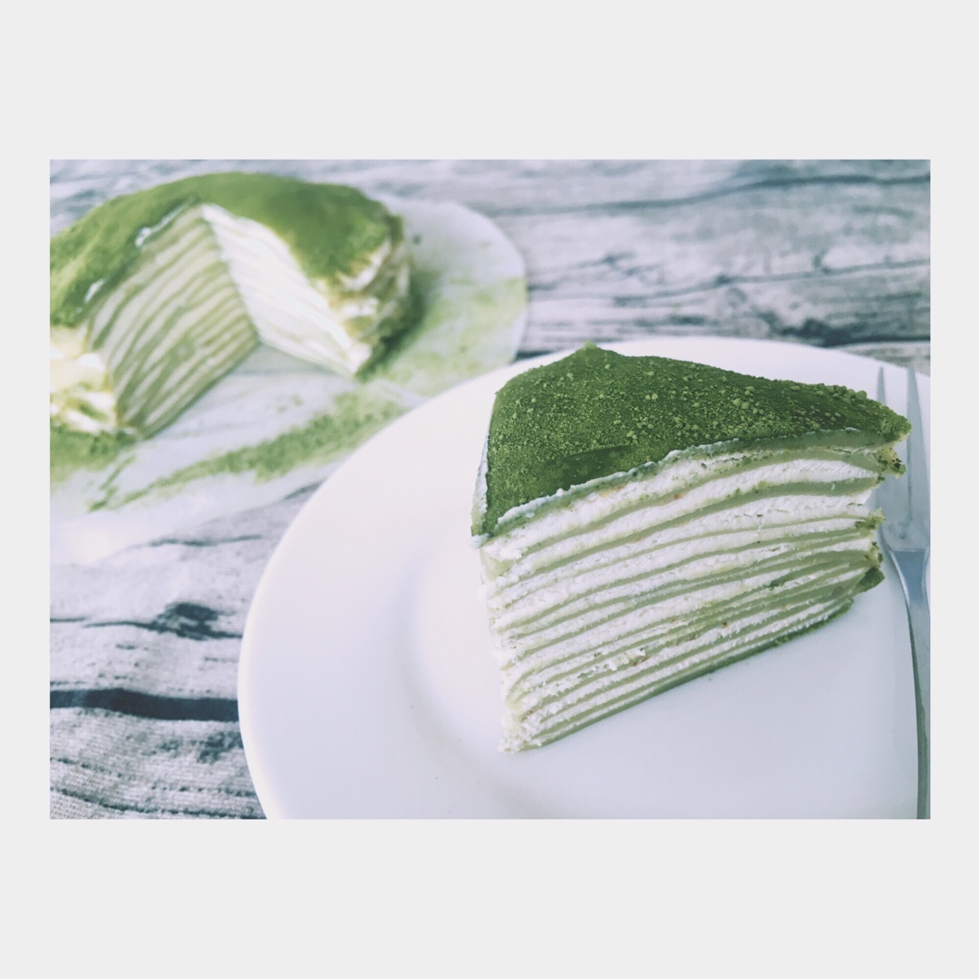 美味的煎蛋糕—抹茶千层蛋糕