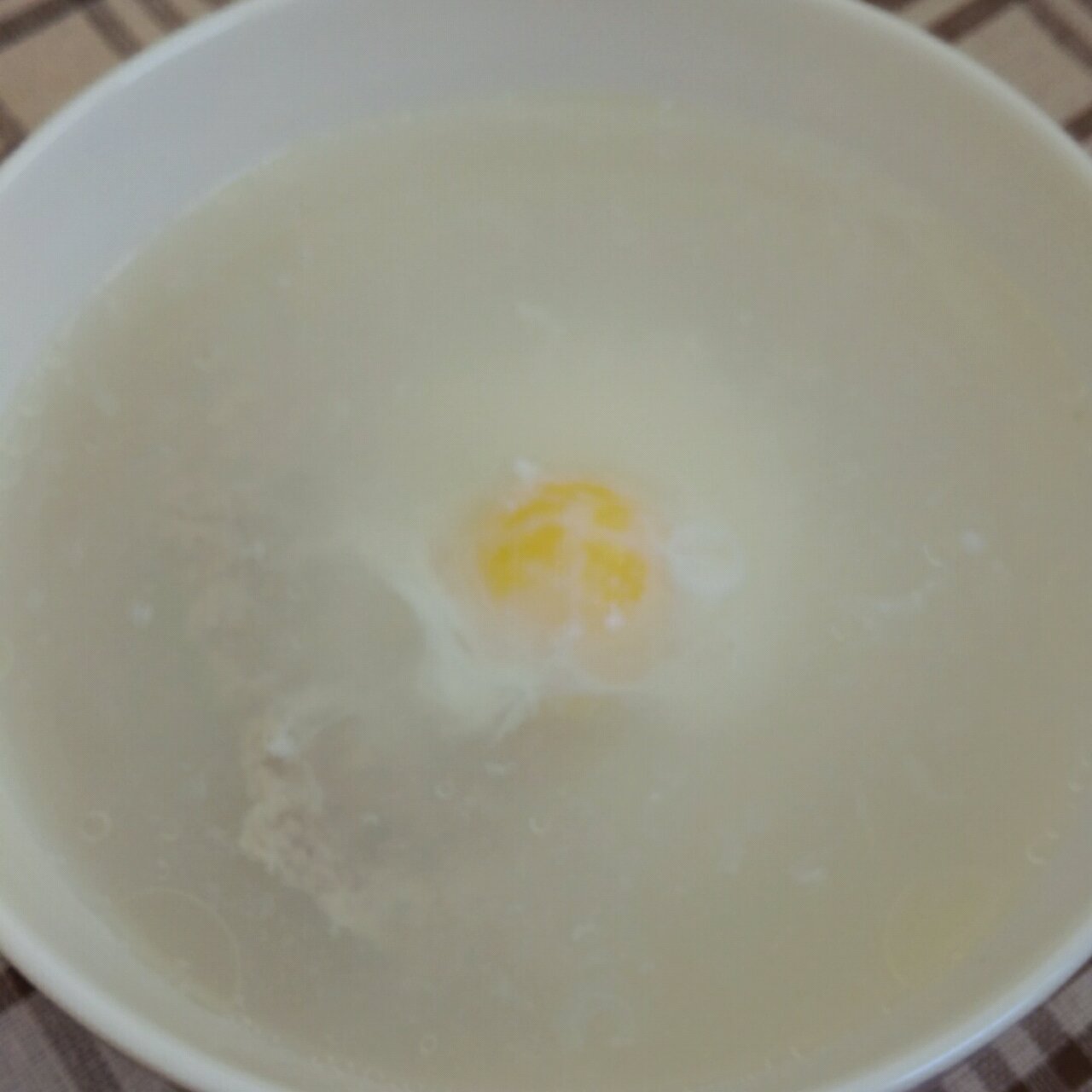 微波炉鸡蛋肉饼汤