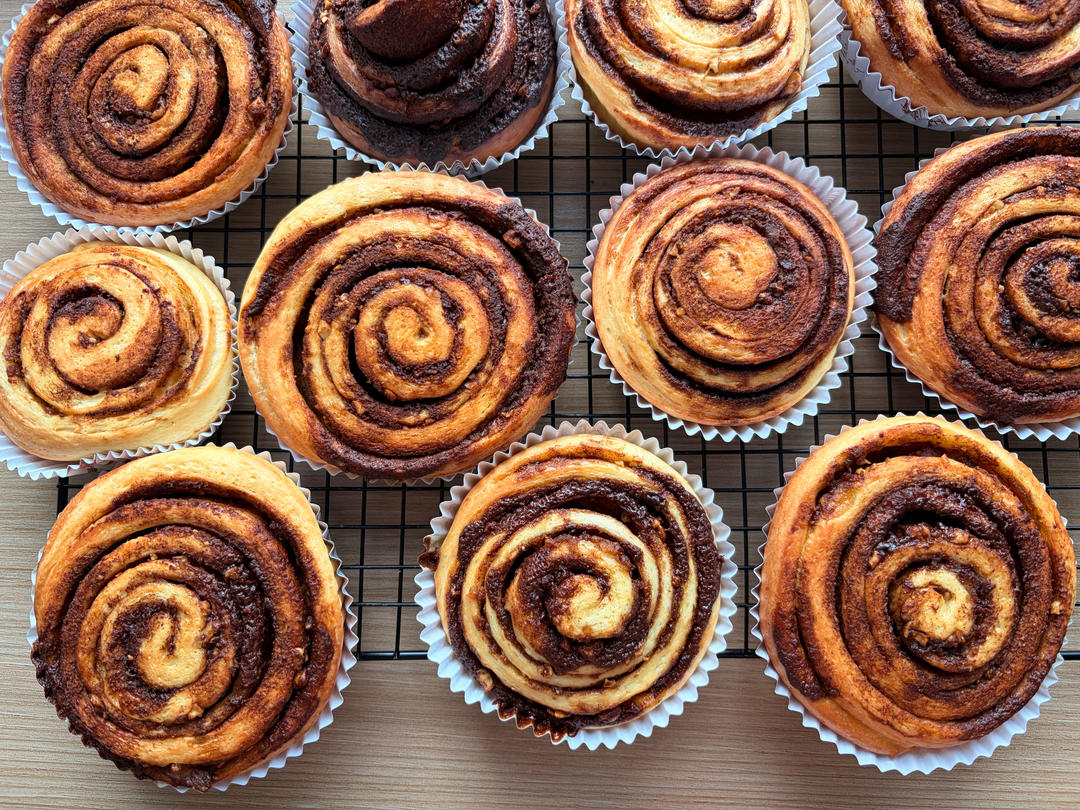 好吃！爱吃！香气浓郁热烈的布里欧修肉桂卷