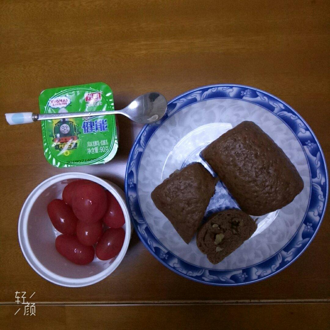 松软黑可可核桃馒头