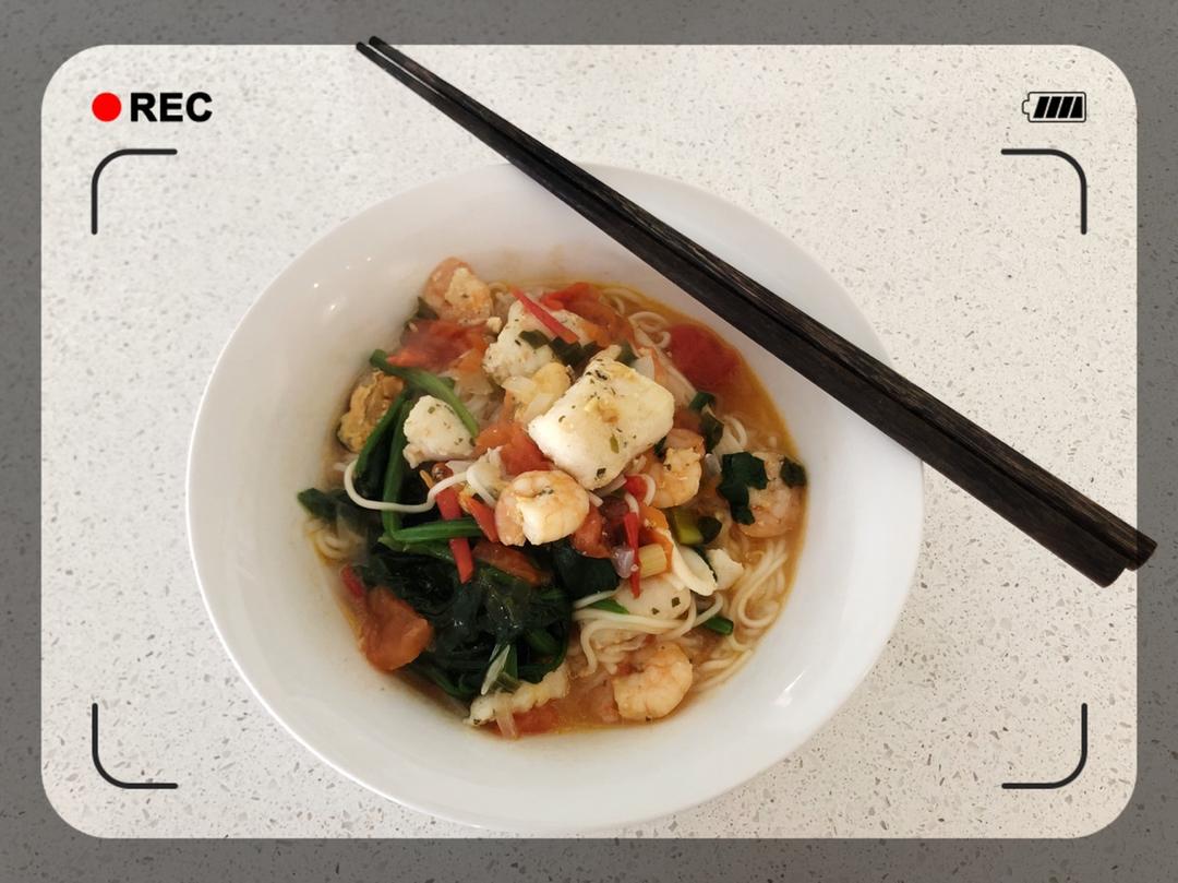 虾仁西红柿热汤面丨健康·三餐<好好吃饭8>