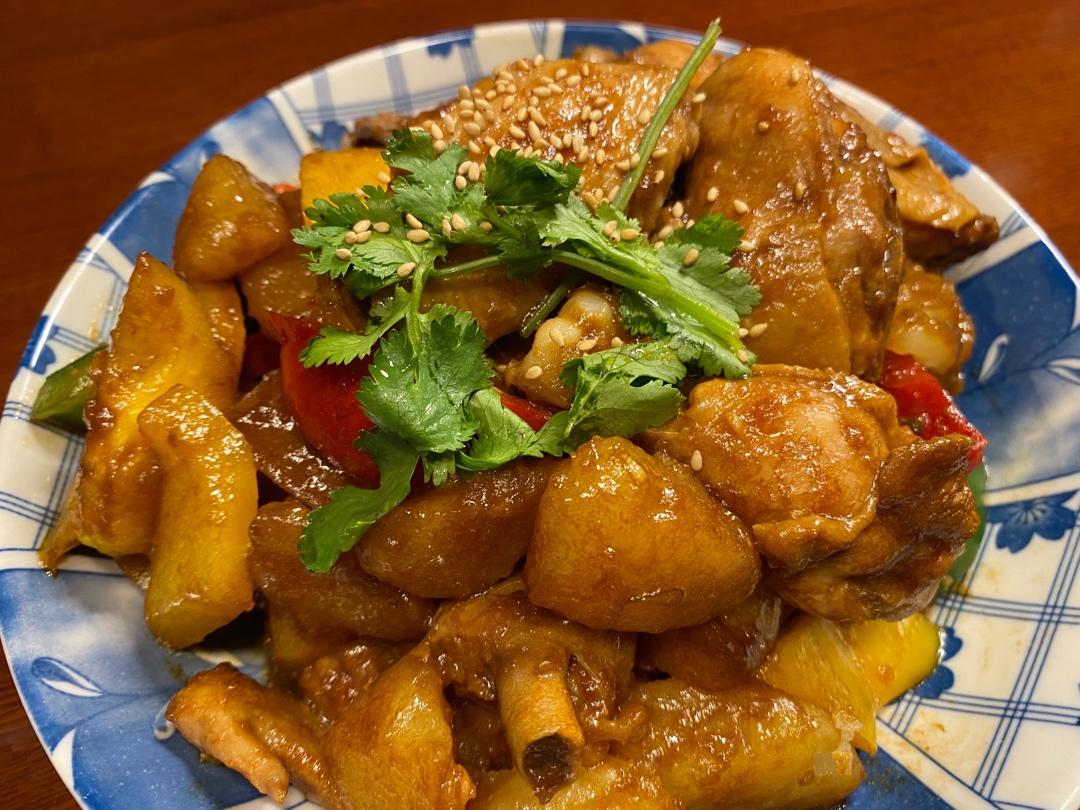 土豆焖鸡腿