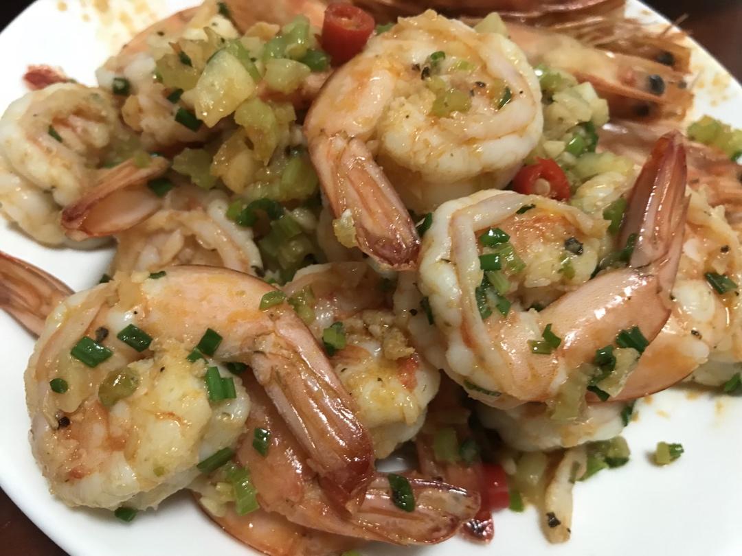 蒜香黄油虾『蒜香虾仁』炒虾仁  生酮