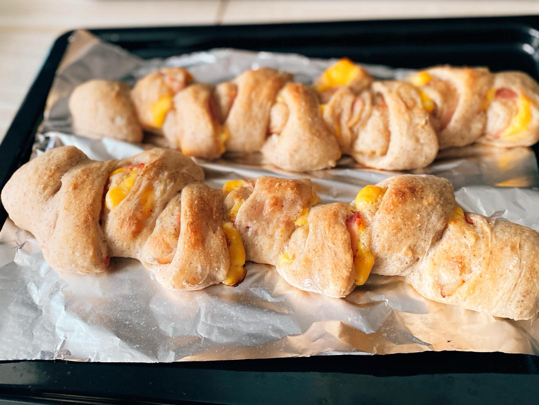 免揉培根麦穗面包