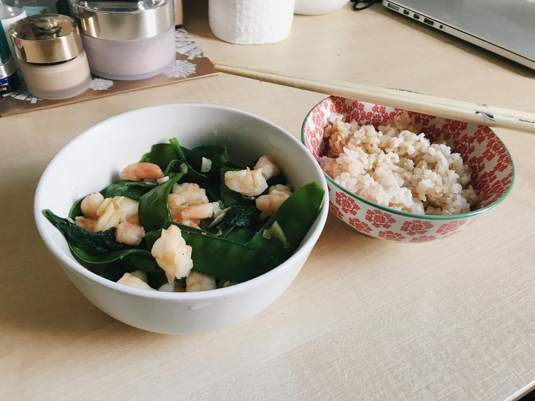荷兰豆炒虾仁