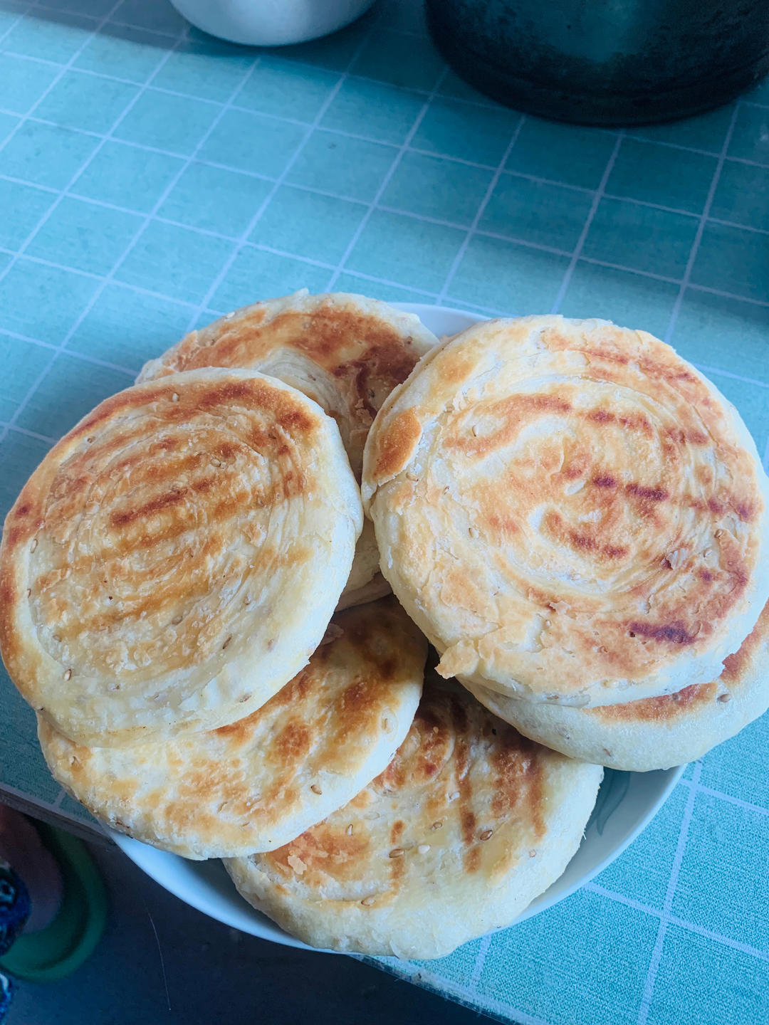 平底锅做出的油酥烧饼