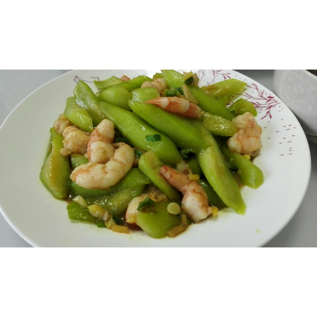 丝瓜炒虾仁