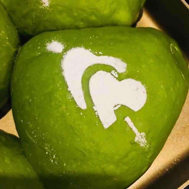 抹茶红豆软面包