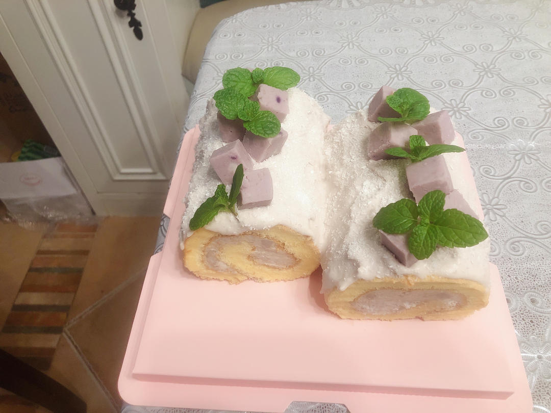 芋泥控不容错过的芋泥蛋糕卷