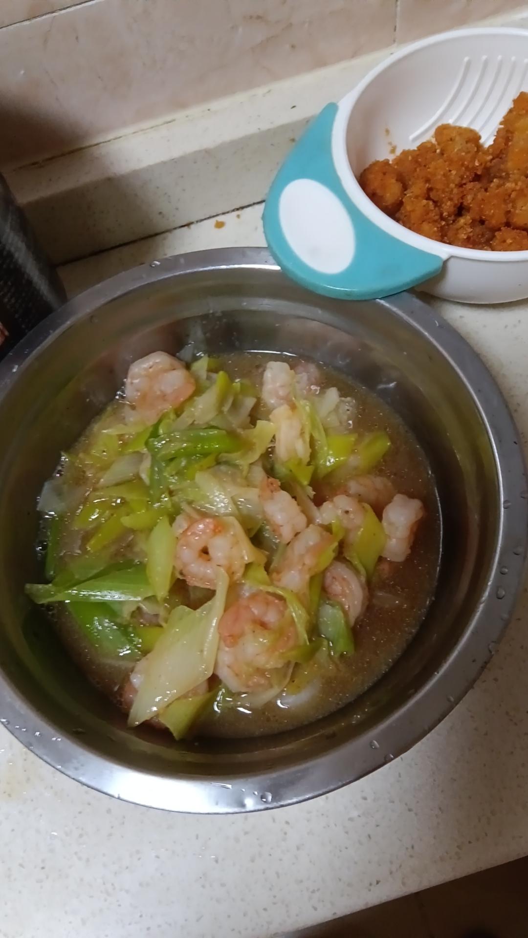 葱爆虾仁