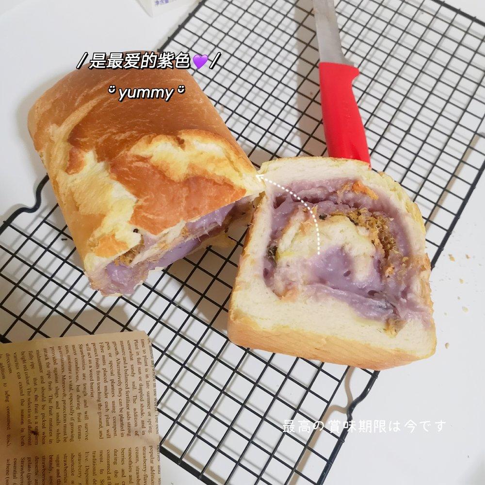 芋泥肉松吐司｜一包搞定咸甜党