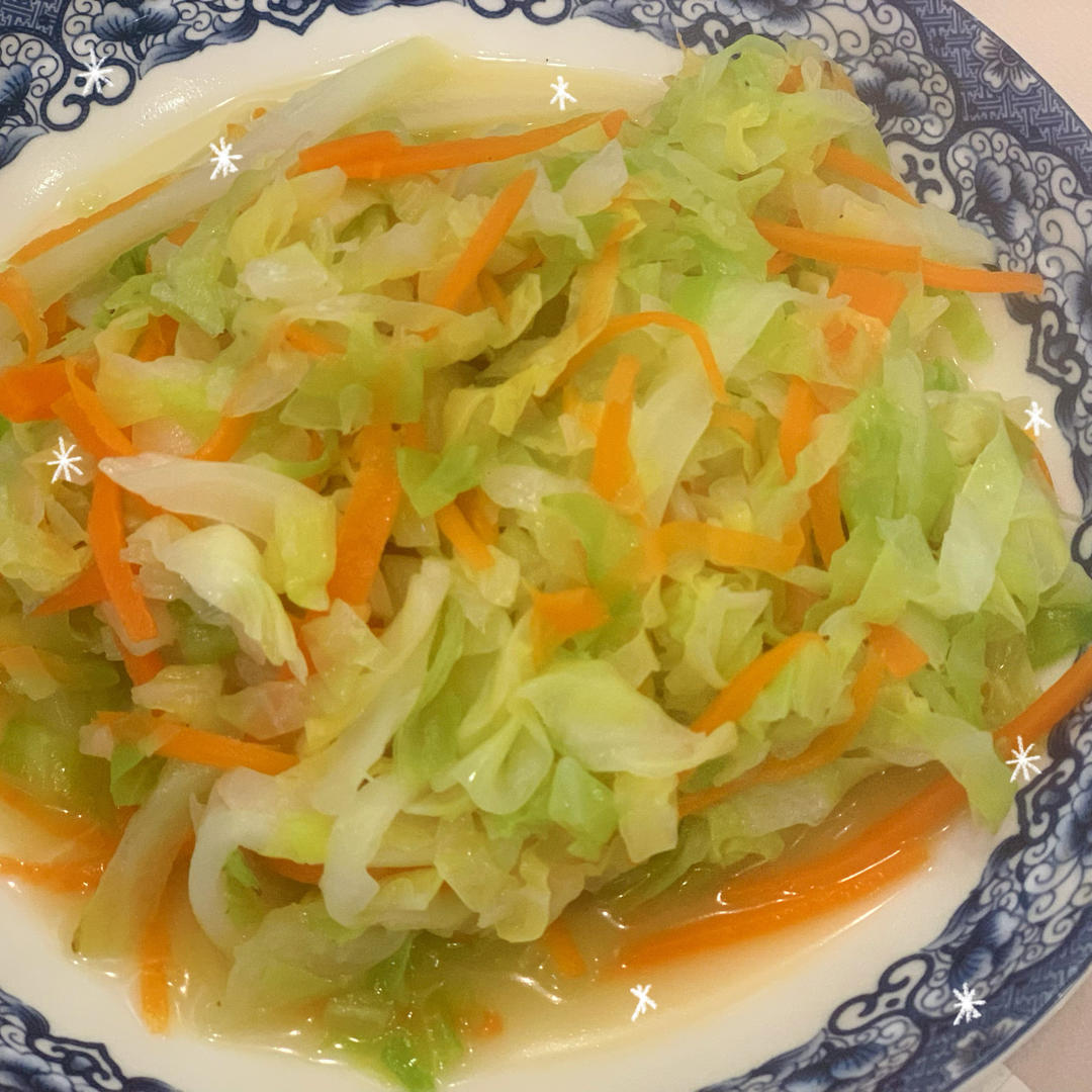 （家常菜）包菜炒胡萝卜