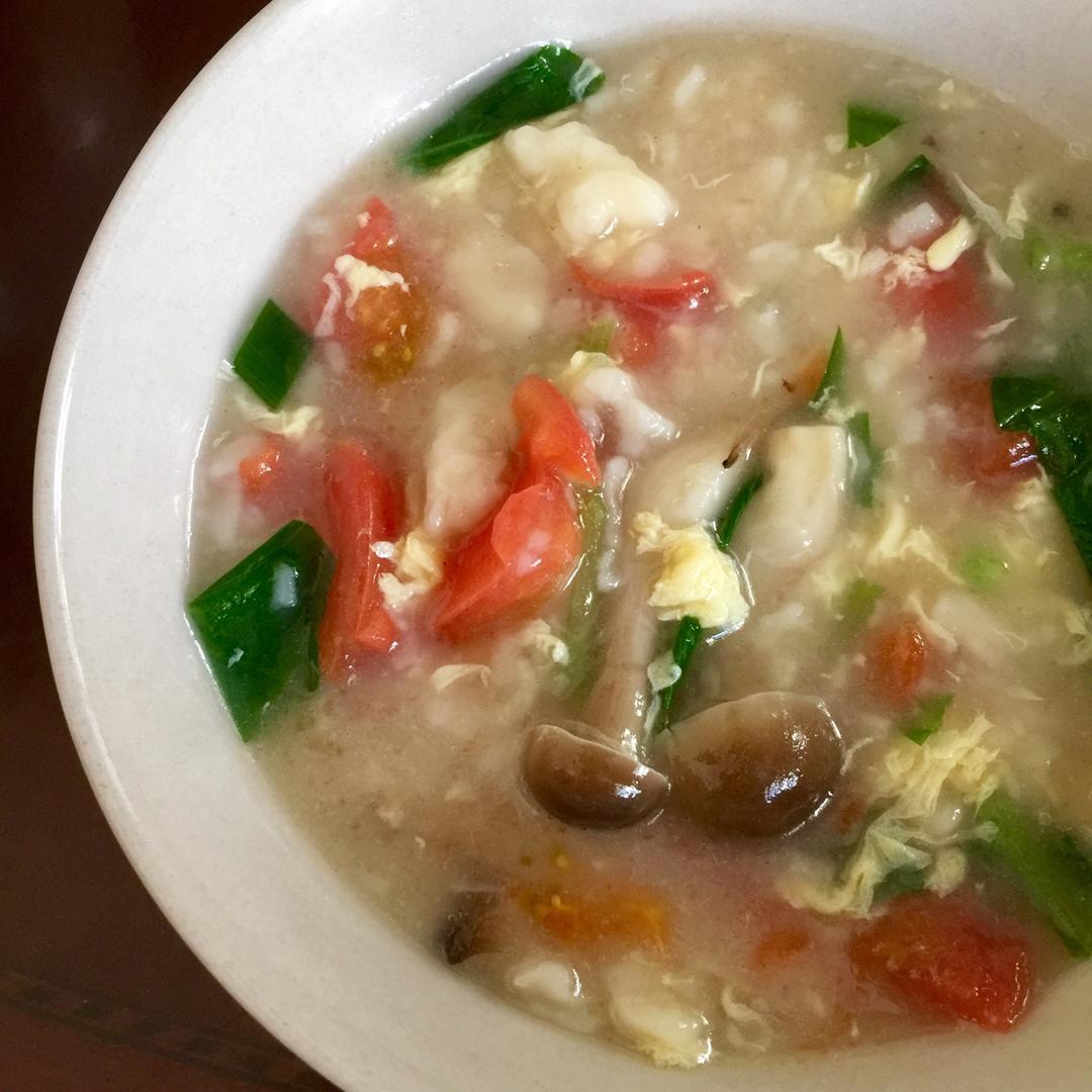 西红柿鸡蛋疙瘩汤