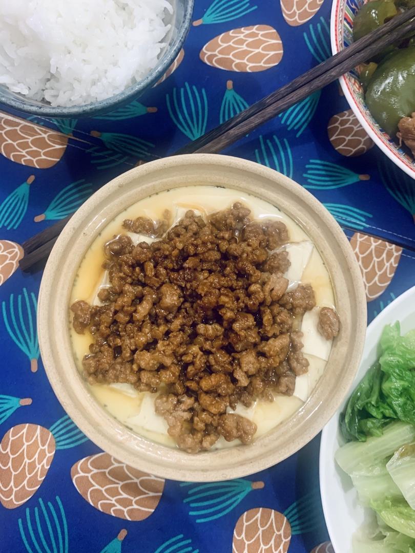 肉末豆腐蒸蛋